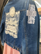 Load image into Gallery viewer, Lace denim jacket
