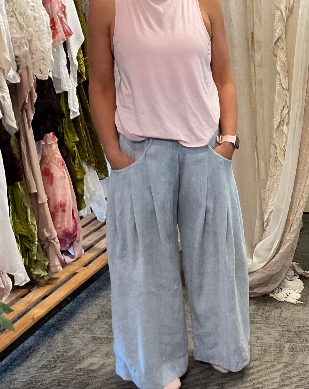 Pocket Pants - SOFT BLUE