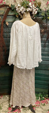 Load image into Gallery viewer, White vintage lace peasant blouse
