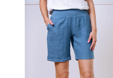Load image into Gallery viewer, Shorts Linen - PETROLE:  Large
