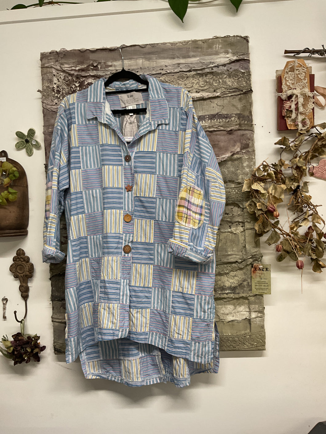 Boyfriend Shirt - MULTI PALE DENIM