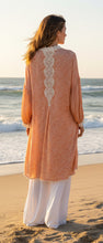 Load image into Gallery viewer, Origami Silk Duster Coat - CORAL BUFF

