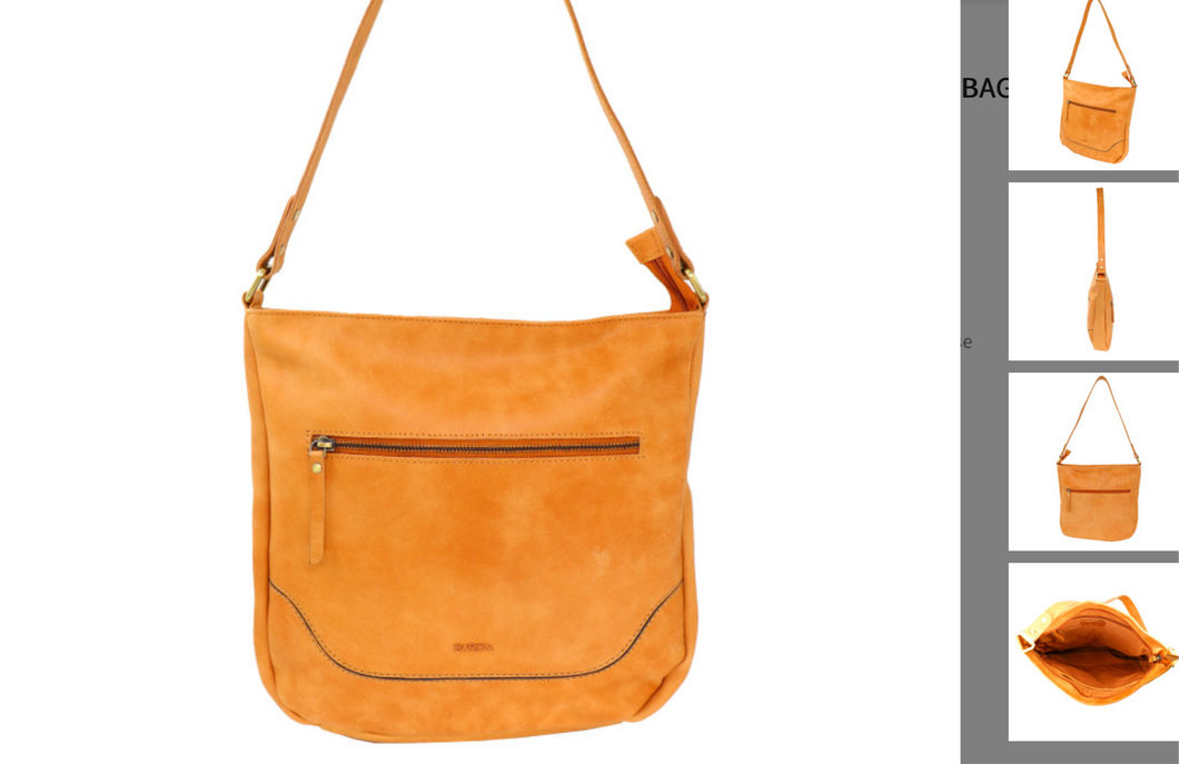 Baron Leather Bag: COGNAC - SALE