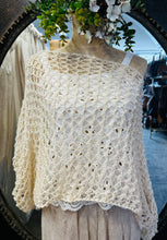 Load image into Gallery viewer, Lacey cream cotton knit sweater
