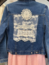 Load image into Gallery viewer, Lace denim jacket
