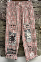Load image into Gallery viewer, Patch Pants - PINK CHECK
