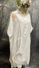 Load image into Gallery viewer, White Back in time Shirt dress
