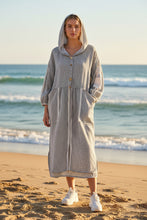Load image into Gallery viewer, Prairie Shirt Dress - CHARCOAL GINGHAM
