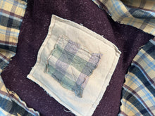 Load image into Gallery viewer, Wool Patch Blanket - PLAID GOLD
