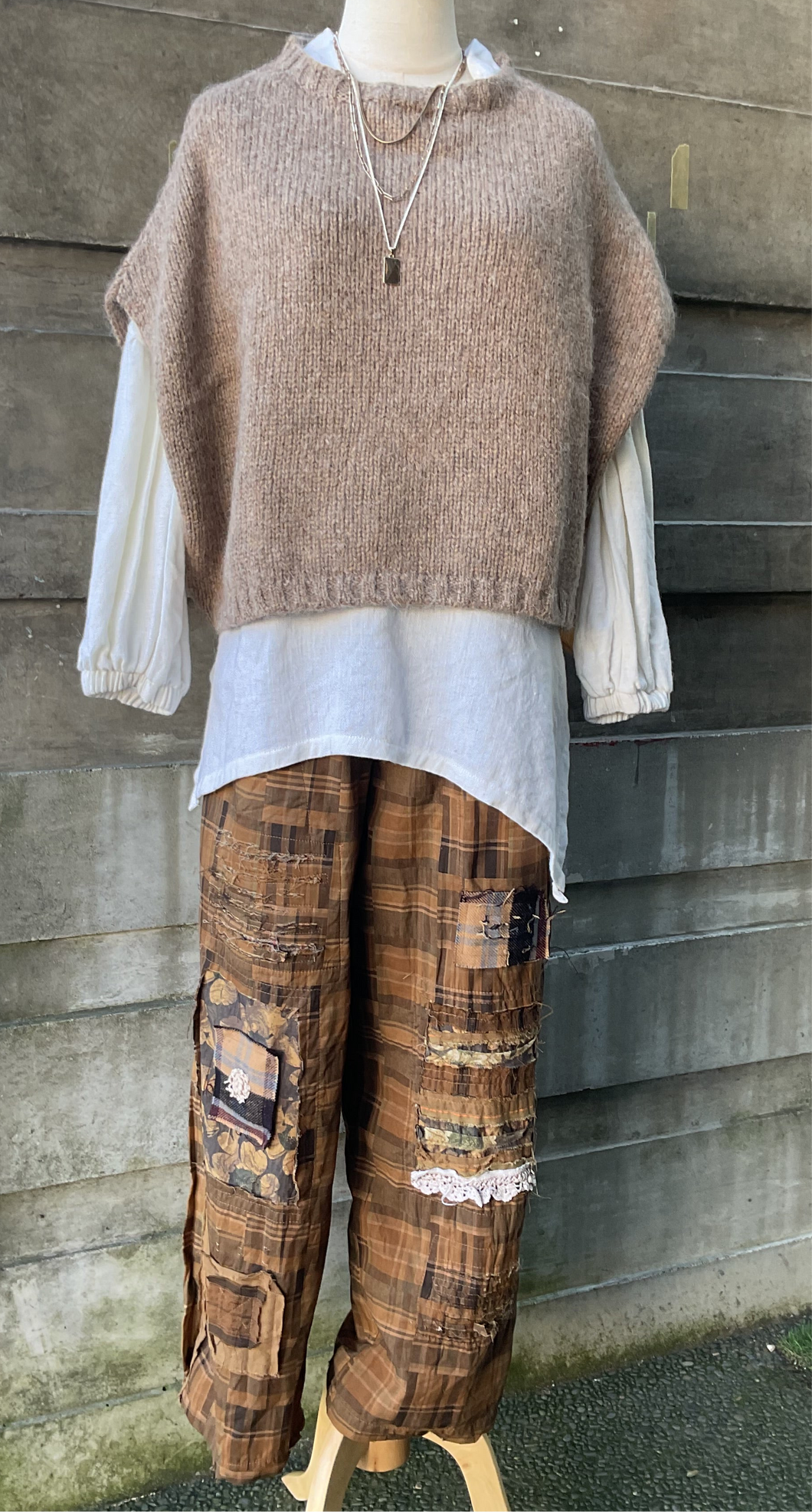 Rust Patchwork Pants