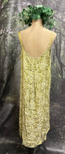 Load image into Gallery viewer, #5158 Chartreuse embossed satin bias cut dress
