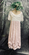 Load image into Gallery viewer, #5172 Lace and Roses dress with soft pink satin skirt
