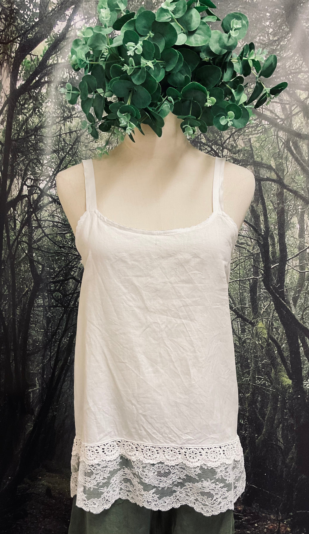 #5138 Linen and lace cami top