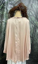 Load image into Gallery viewer, #5290 Soft pink satin top with frill and lace detail
