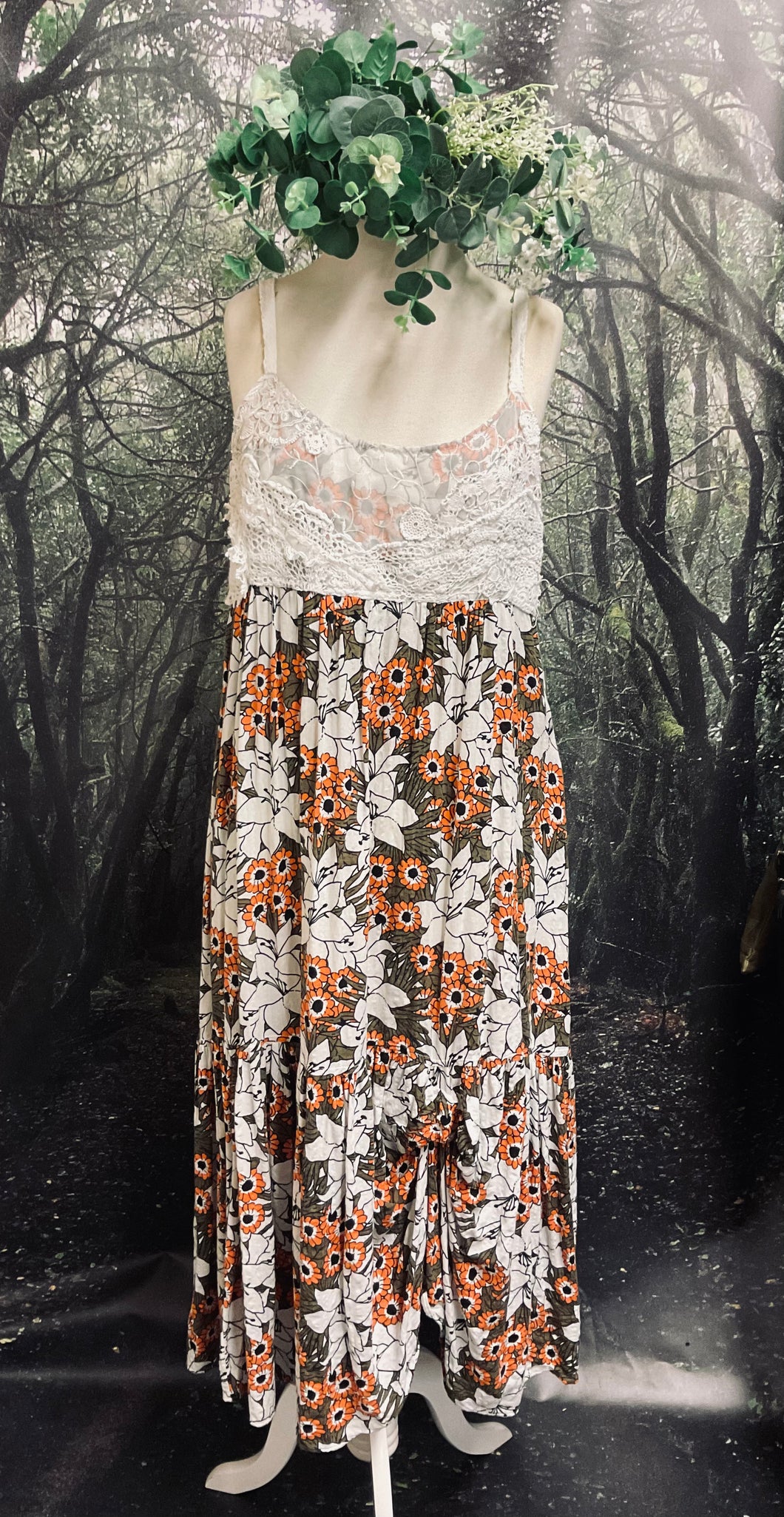 #5016 Pre-loved floral linen dress