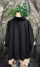 Load image into Gallery viewer, #5027 Black Merino Poncho
