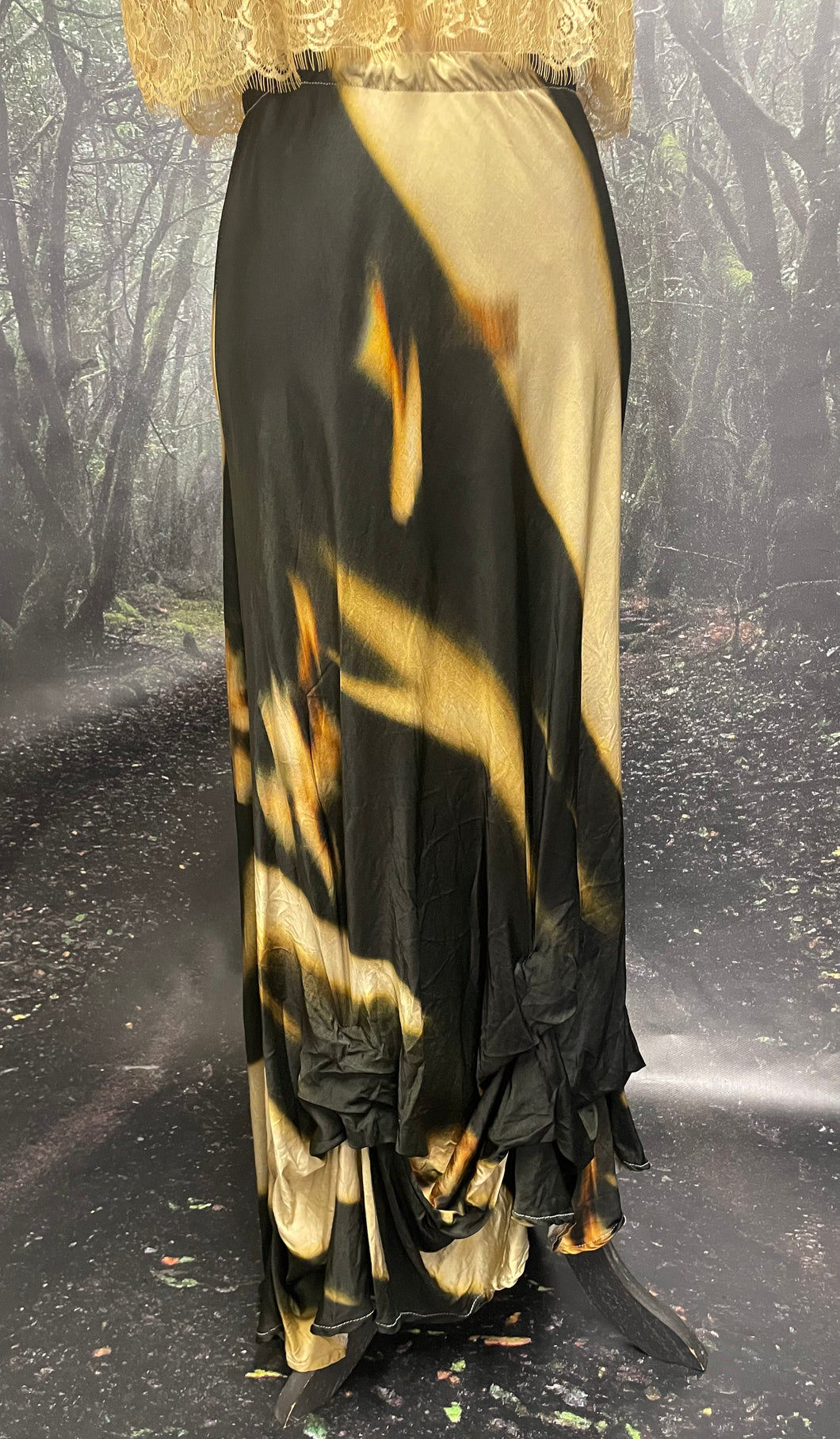 Black and gold moonfall skirt