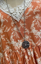 Load image into Gallery viewer, Tangerine and cream Violet dress

