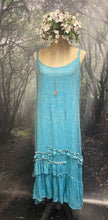 Load image into Gallery viewer, Turquoise Tatiana slip dress
