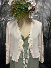 Load image into Gallery viewer, Cream silk Georgette over jacket
