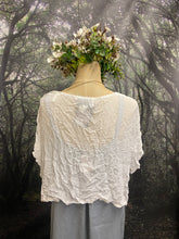 Load image into Gallery viewer, White crinkle chiffon shrug
