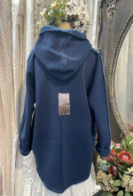 Load image into Gallery viewer, Navy Start Living hooded sweatshirt
