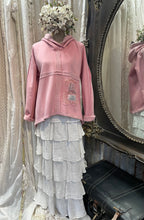 Load image into Gallery viewer, Rosebud pink hooded sweatshirt

