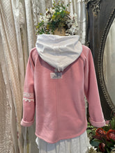 Load image into Gallery viewer, Rose pink and white sweatshirt
