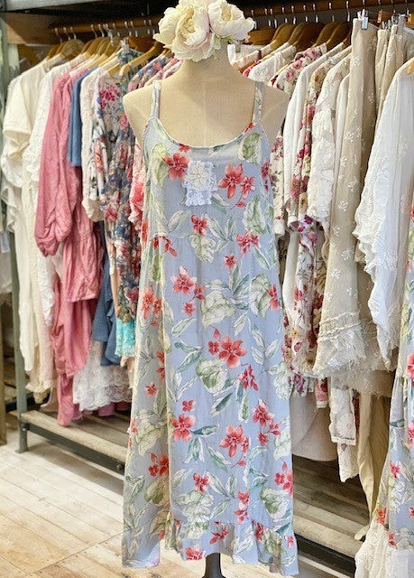 Floral linen dress