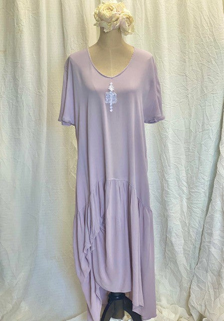 Lilac viscose dress