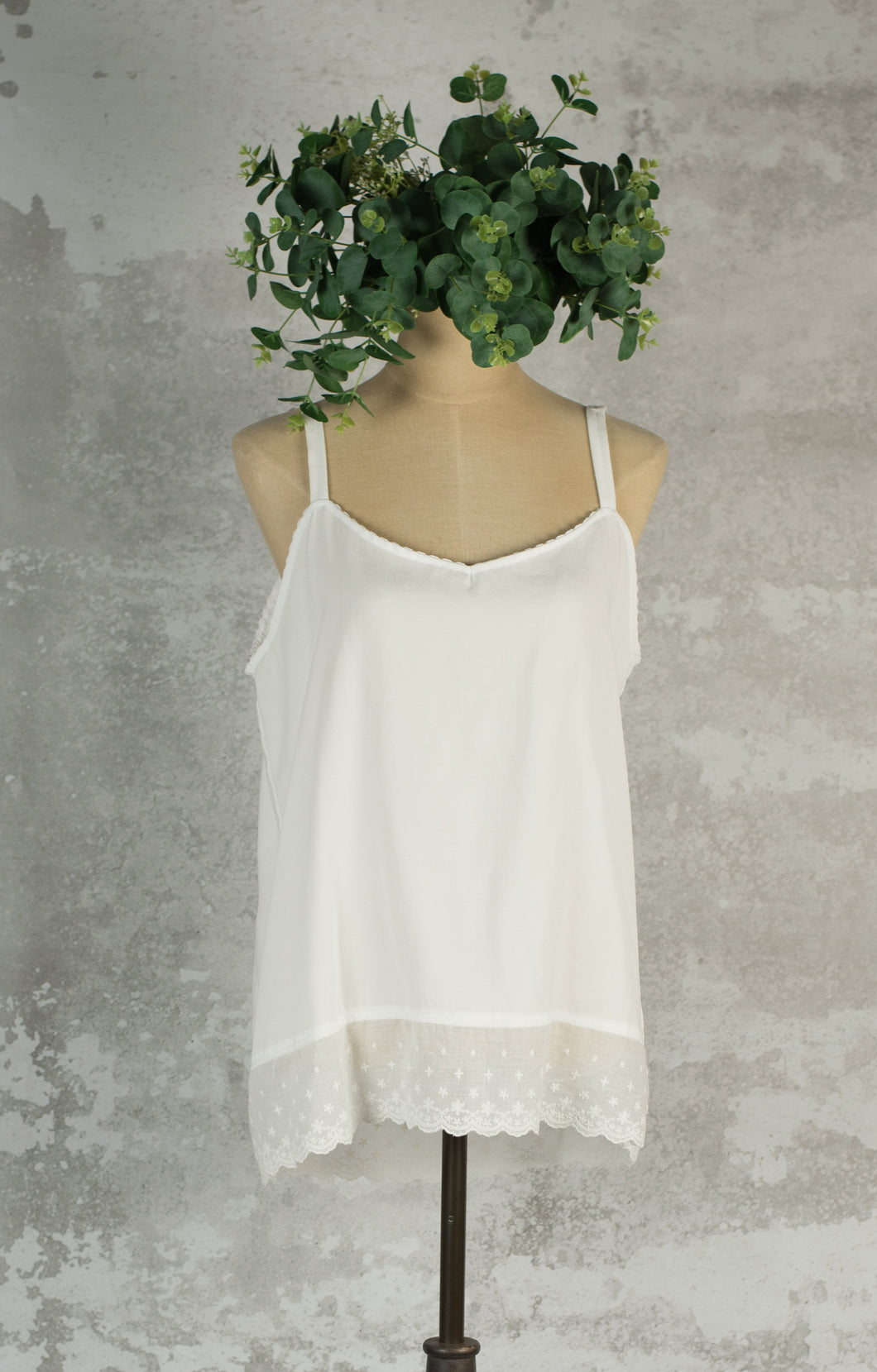 White rayon camisole