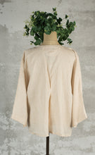 Load image into Gallery viewer, Linen Estelle top with vintage lace detail
