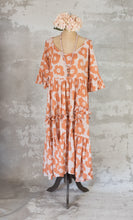 Load image into Gallery viewer, Cotton toffee floral tiered dress
