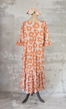 Load image into Gallery viewer, Cotton toffee floral tiered dress
