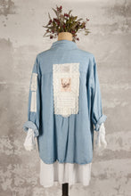 Load image into Gallery viewer, Denim cotton art shirt
