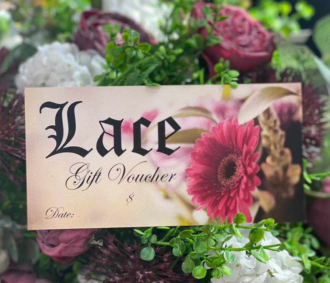 Lace Gift Card/voucher $50