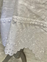 Load image into Gallery viewer, White linen and lace slip
