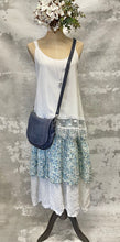 Load image into Gallery viewer, Cornflower floral skirt with cream tier

