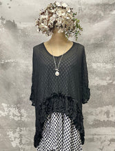 Load image into Gallery viewer, Black Roses chiffon overtop
