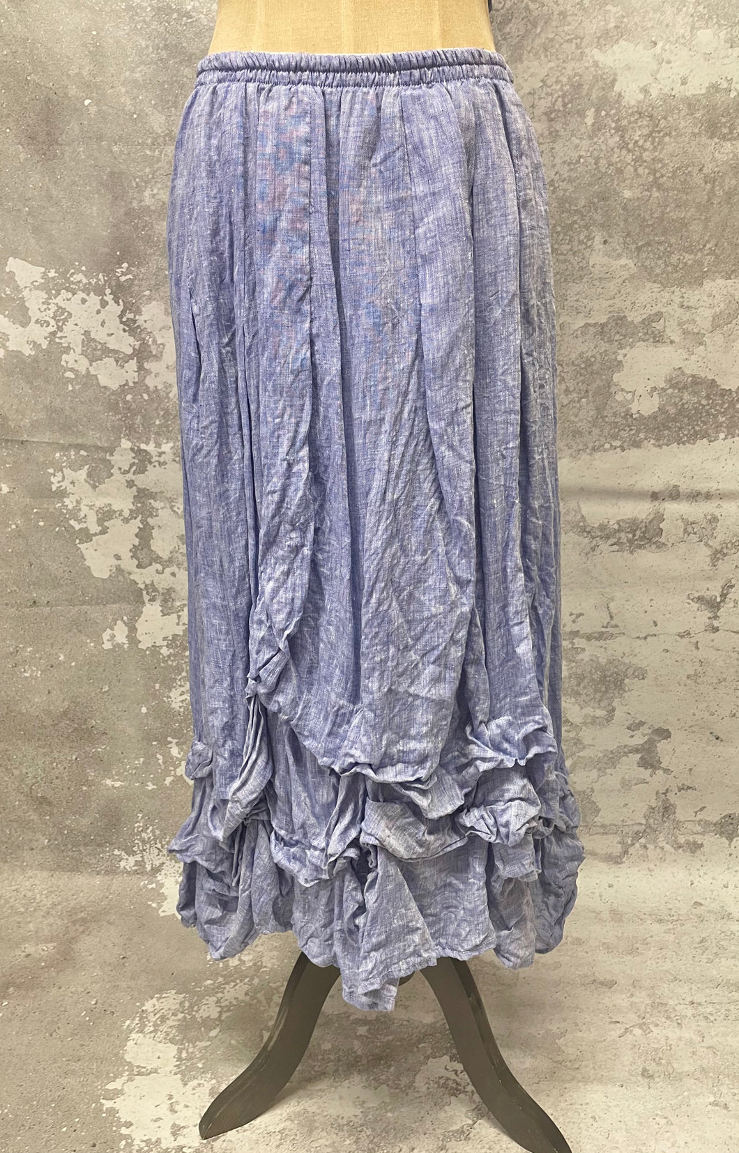 Violet blue rooshed skirt