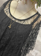 Load image into Gallery viewer, Black lace poncho overtop
