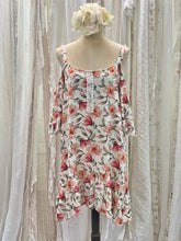 Load image into Gallery viewer, Floral cut out shoulder dress
